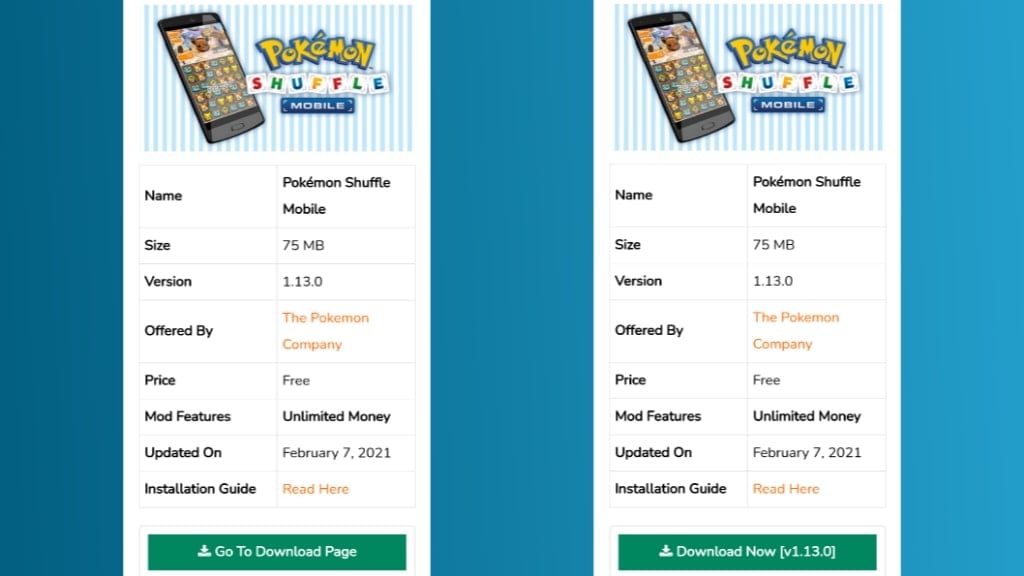 Pokémon Shuffle Mobile Mod Apk Download