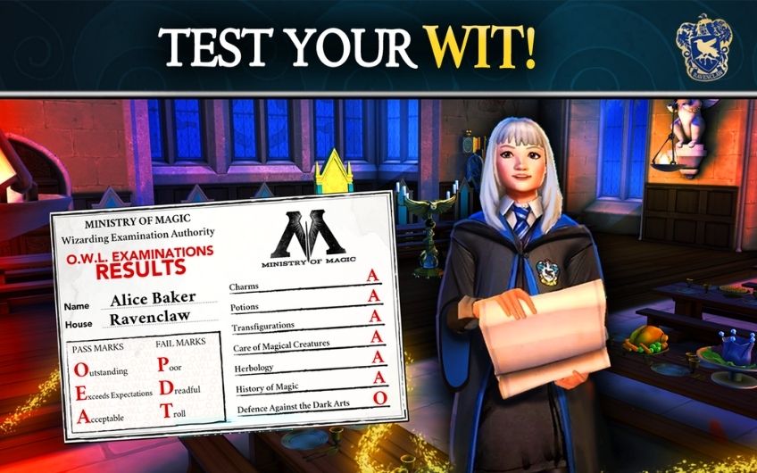 Harry Potter Hogwarts Mystery test