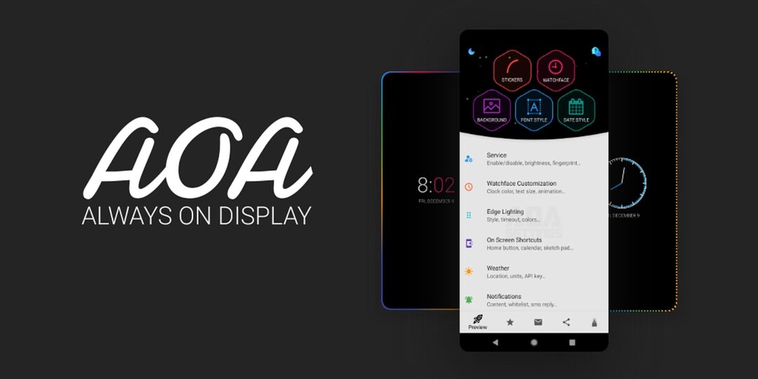 AOA Always on Display Apk + MOD v5.9.8 (PRO Unlocked)