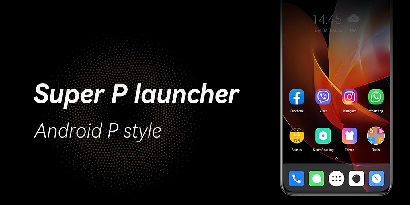 Super P Launcher theme MOD Apk Cover