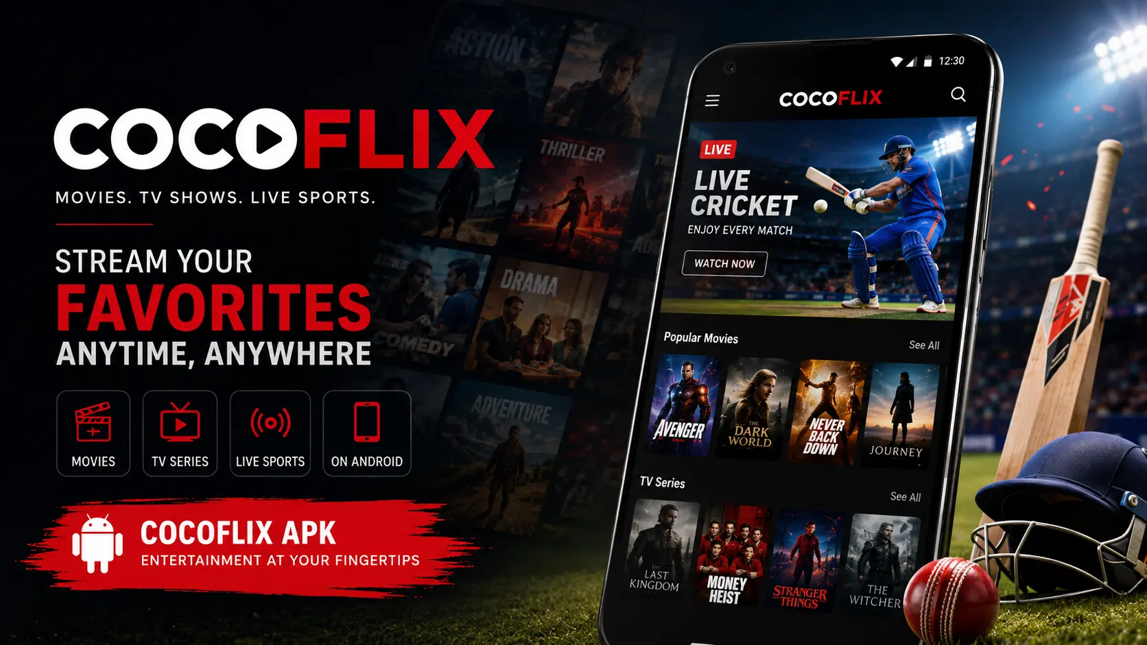 Cocoflix for Cricket and Live Sports: A Guide to Its Streaming Features icon