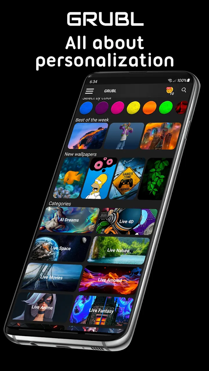 GRUBL 4D Live Wallpapers + AI Screenshot 8