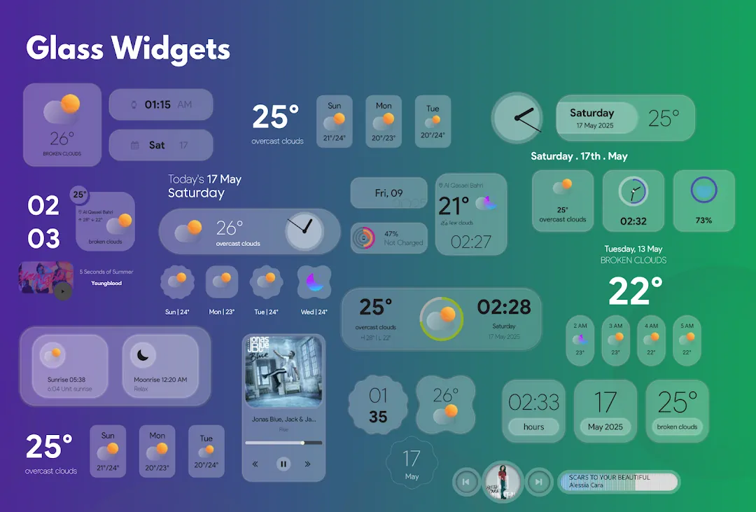 Glass Widgets Screenshot 2