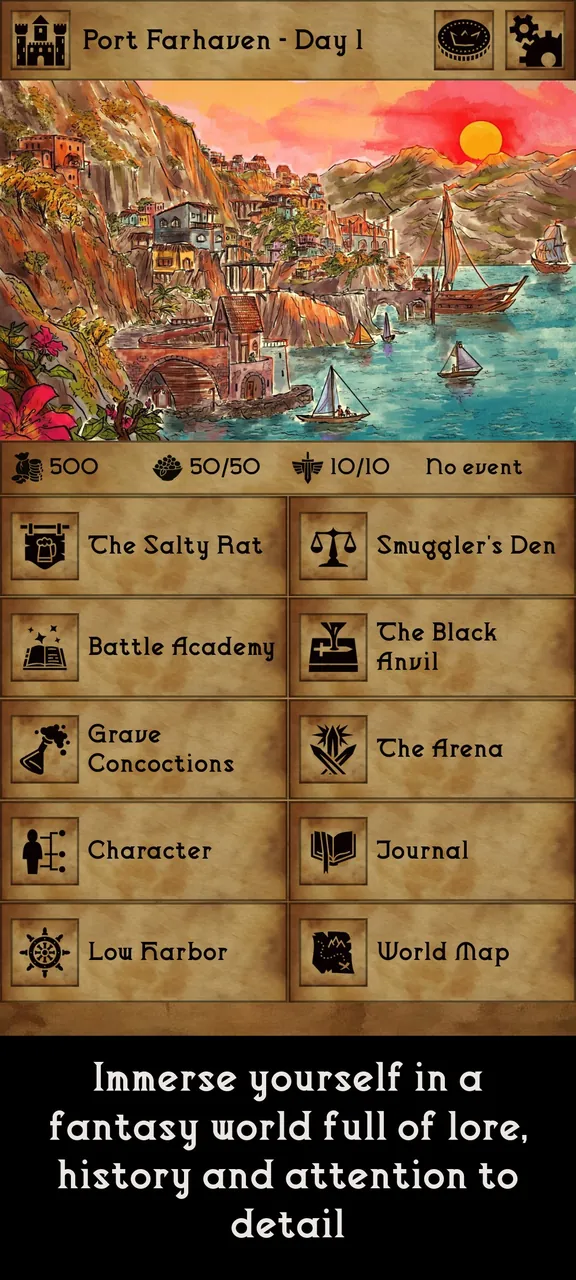 Grim Tides - Old School RPG Screenshot 2