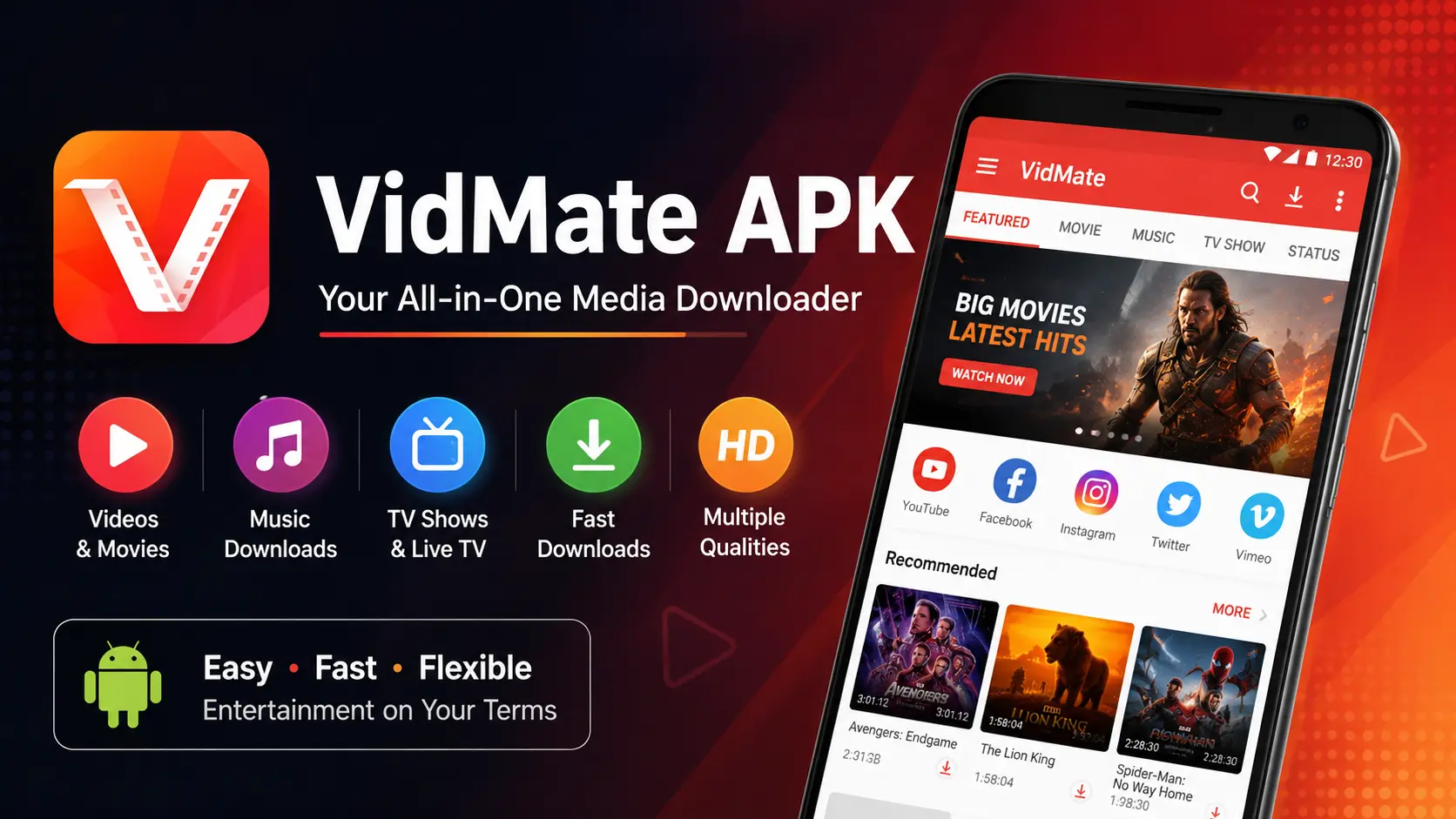 Is Vidmate APK Safe to Use? Features, Permissions, and Tips icon