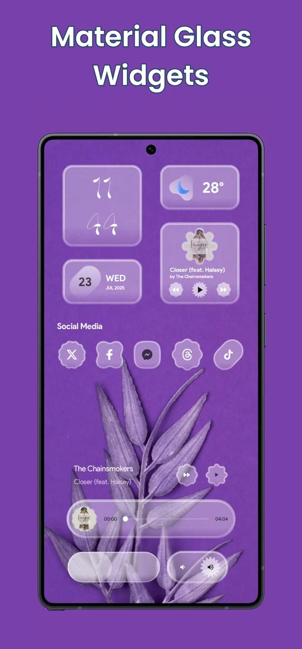 Material Glass Widgets Screenshot 3