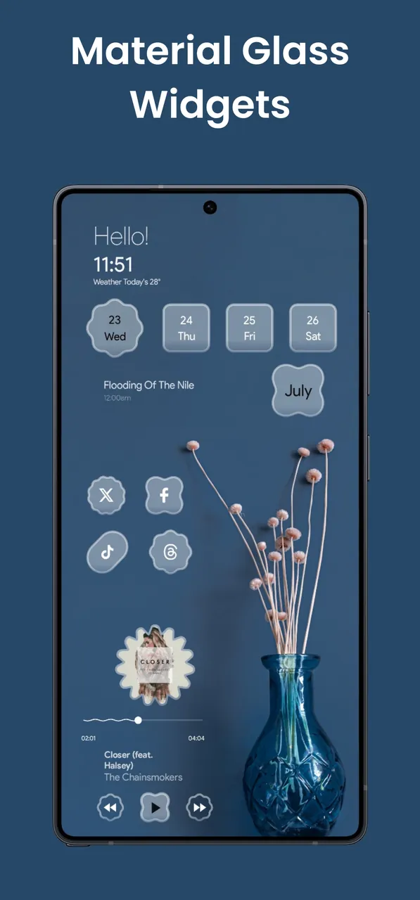 Material Glass Widgets Screenshot 4