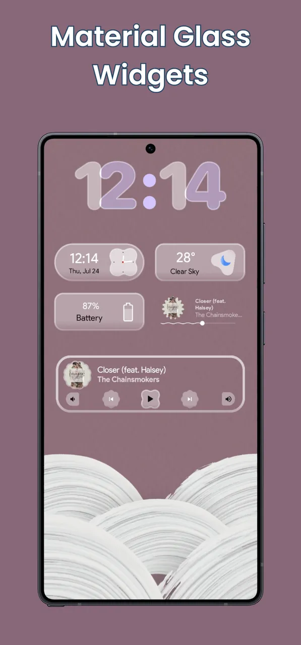 Material Glass Widgets Screenshot 5