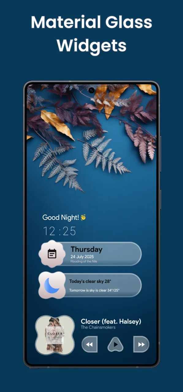 Material Glass Widgets Screenshot 7