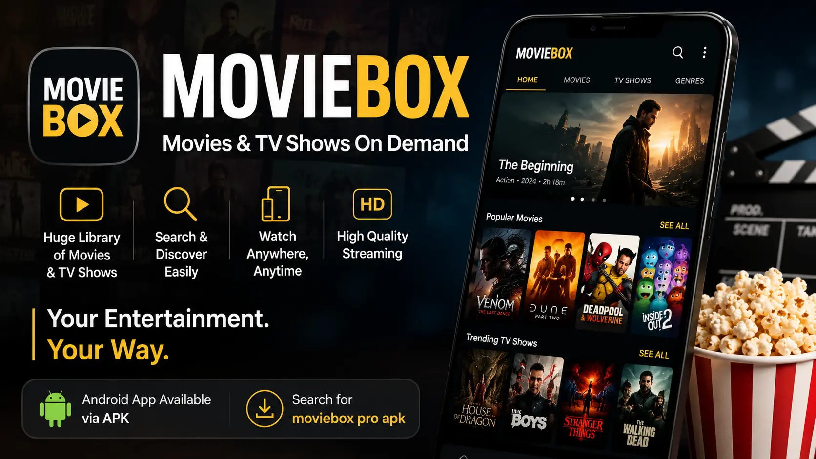 Moviebox APK Download: Features, Compatibility, and Guide icon