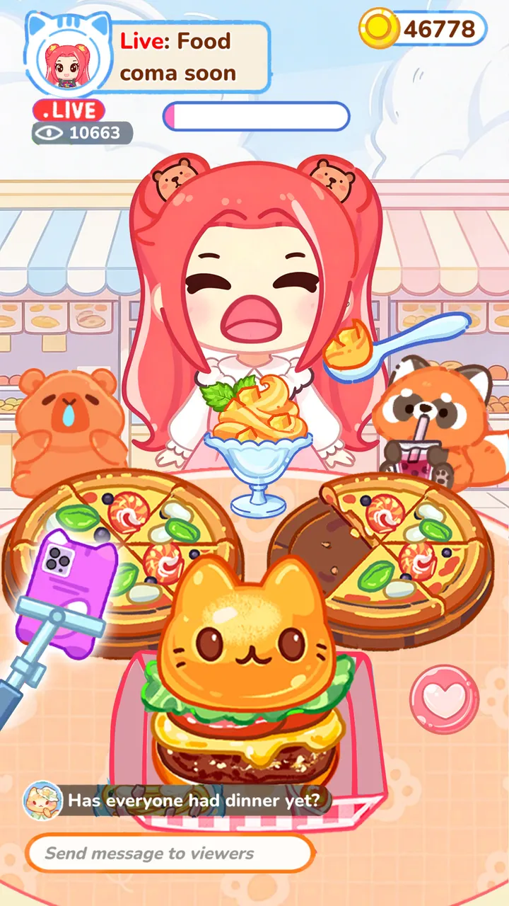 Mukbang ASMR: Idol Livestream Screenshot 7