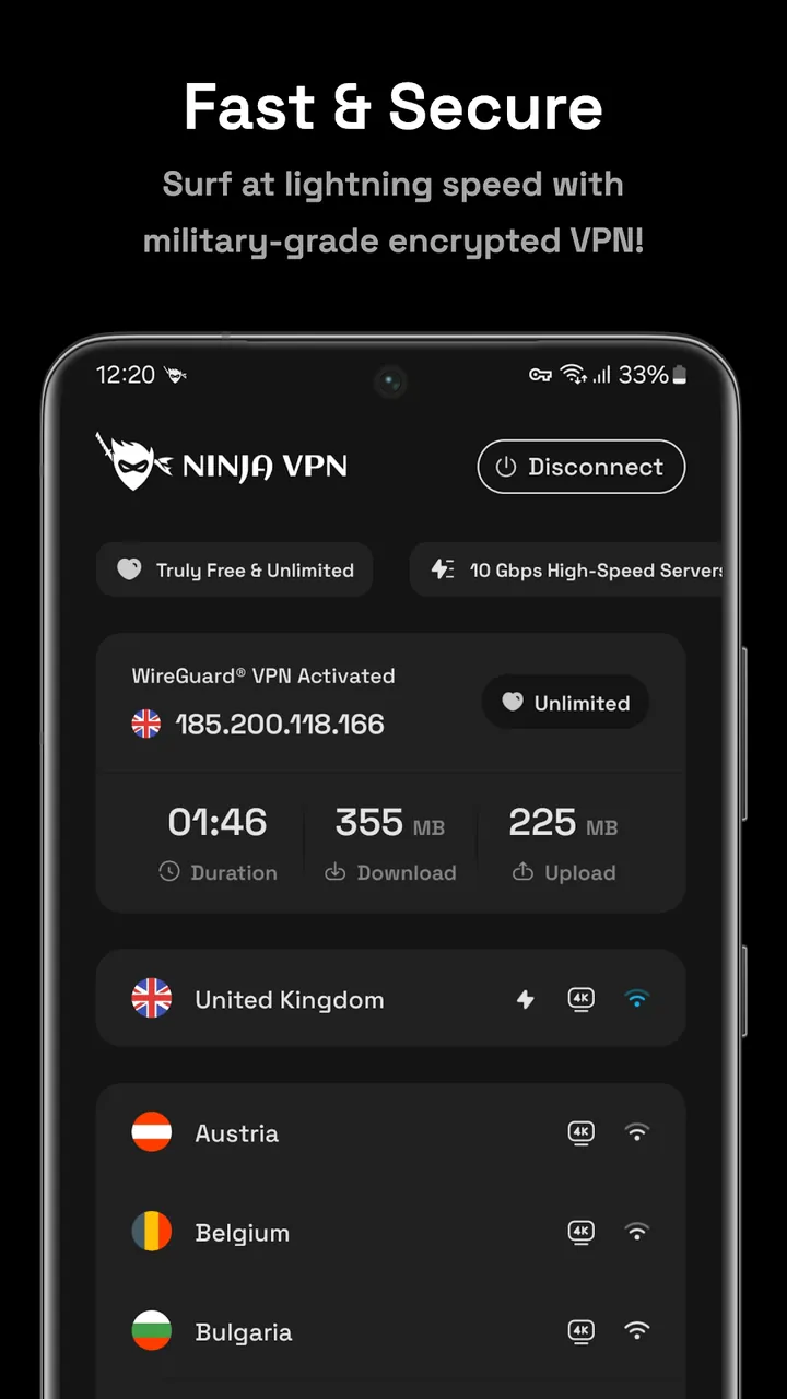 Ninja VPN Screenshot 3