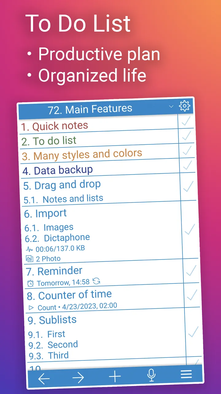 NoteToDo - Notes & To Do List Screenshot 2