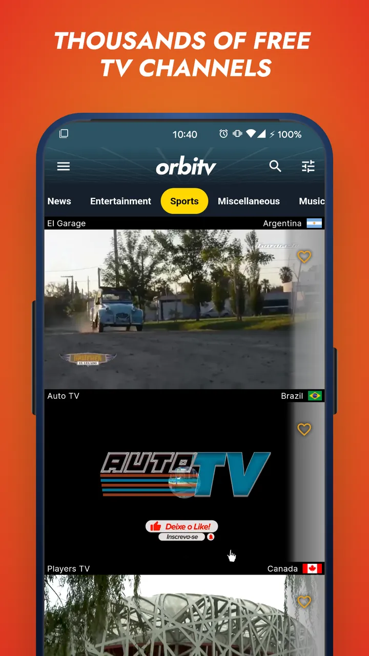 Orbitv: World TV Channels Screenshot 2