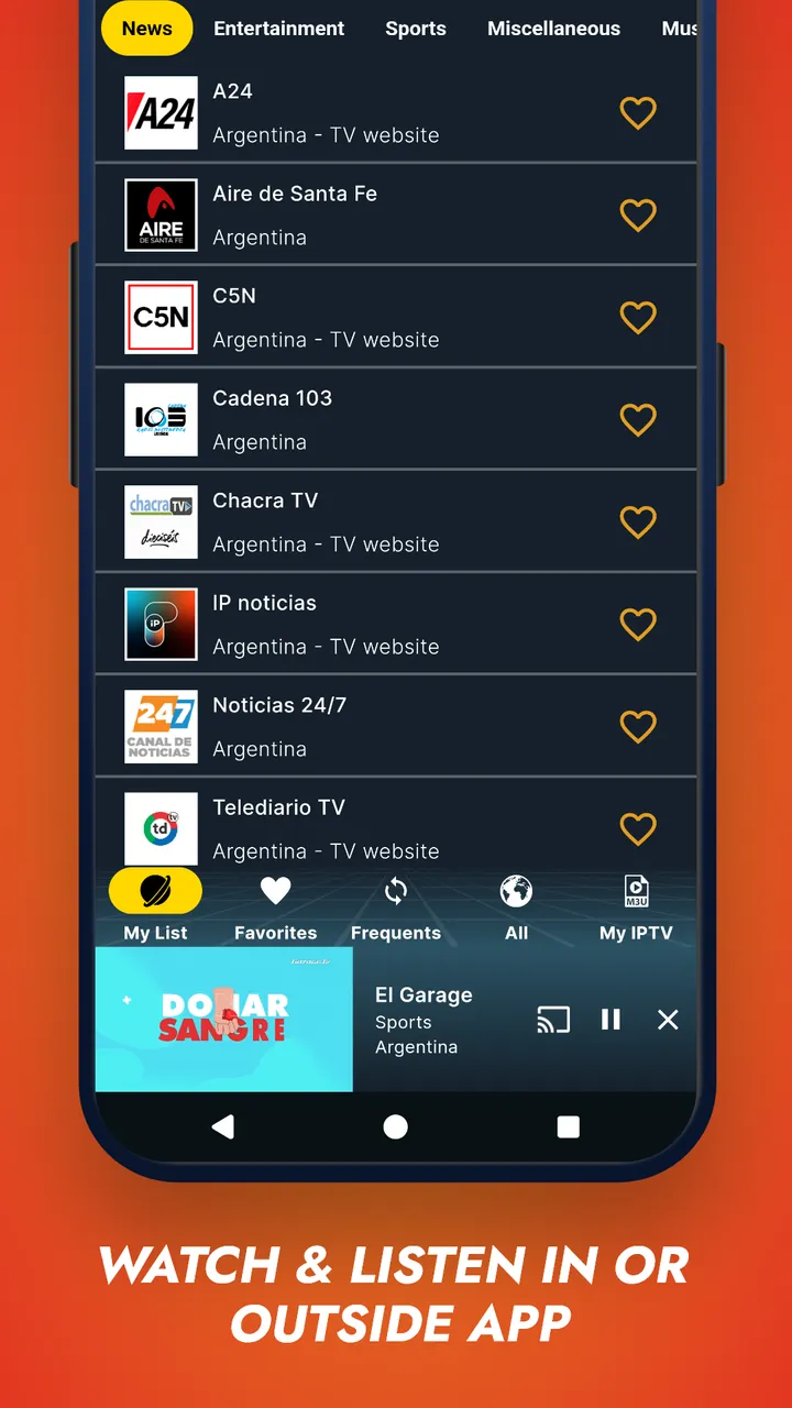 Orbitv: World TV Channels Screenshot 5
