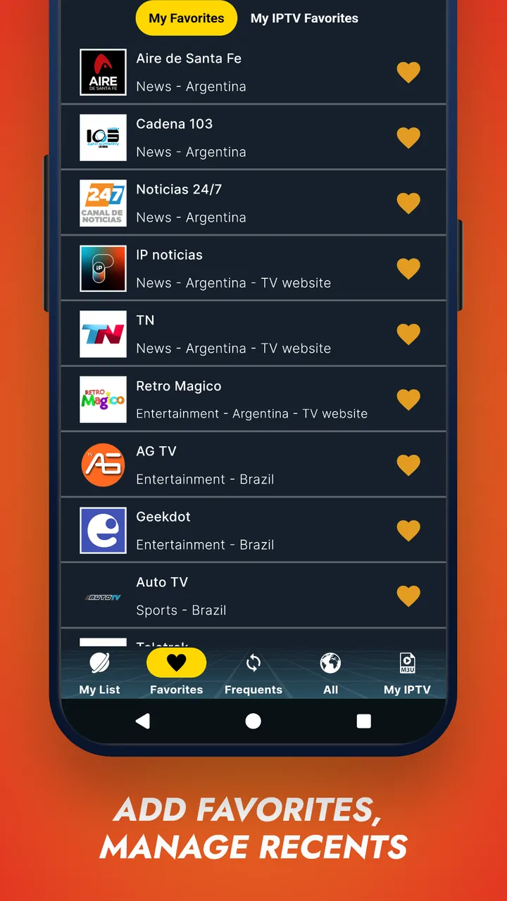 Orbitv: World TV Channels Screenshot 7