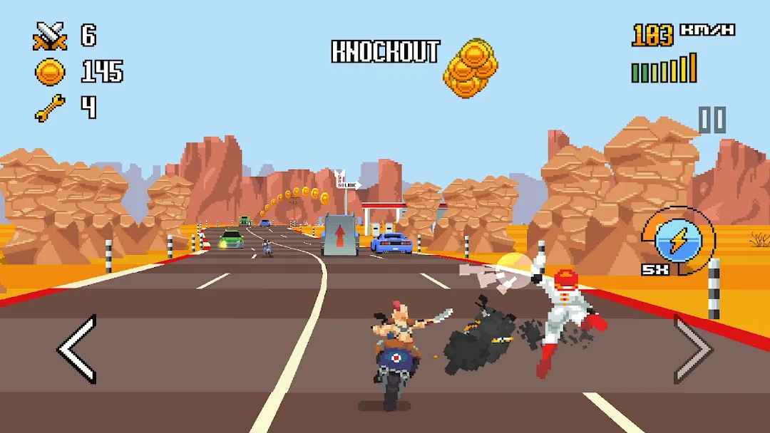 Retro Highway - Bike Racer Screenshot 2