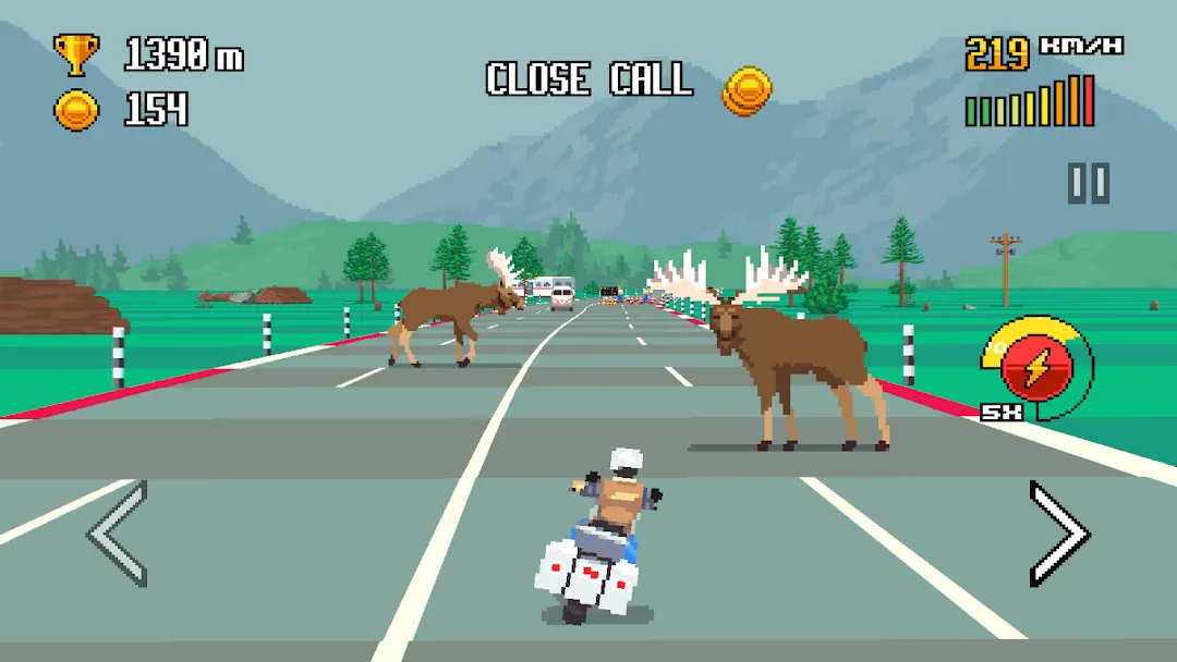 Retro Highway - Bike Racer Screenshot 3
