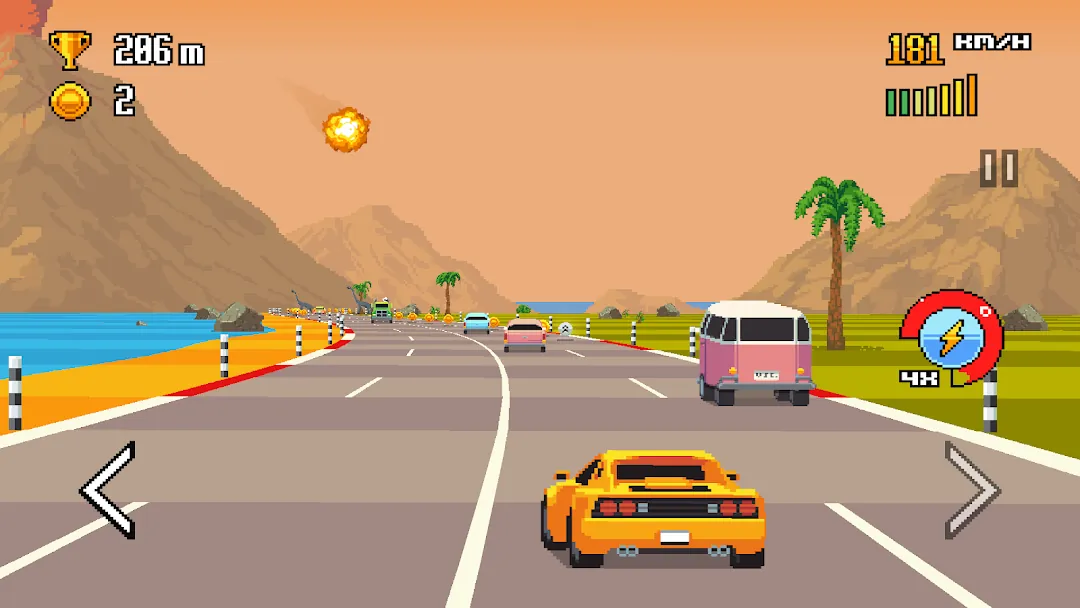 Retro Highway - Bike Racer Screenshot 7