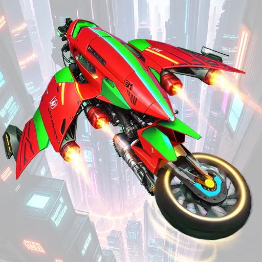 Flying Motorbike Taxi Driving Screenshot 1