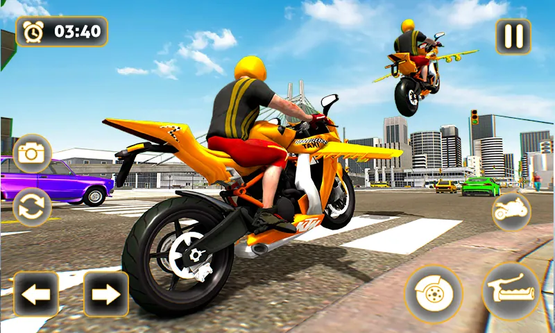 Flying Motorbike Taxi Driving Screenshot 3
