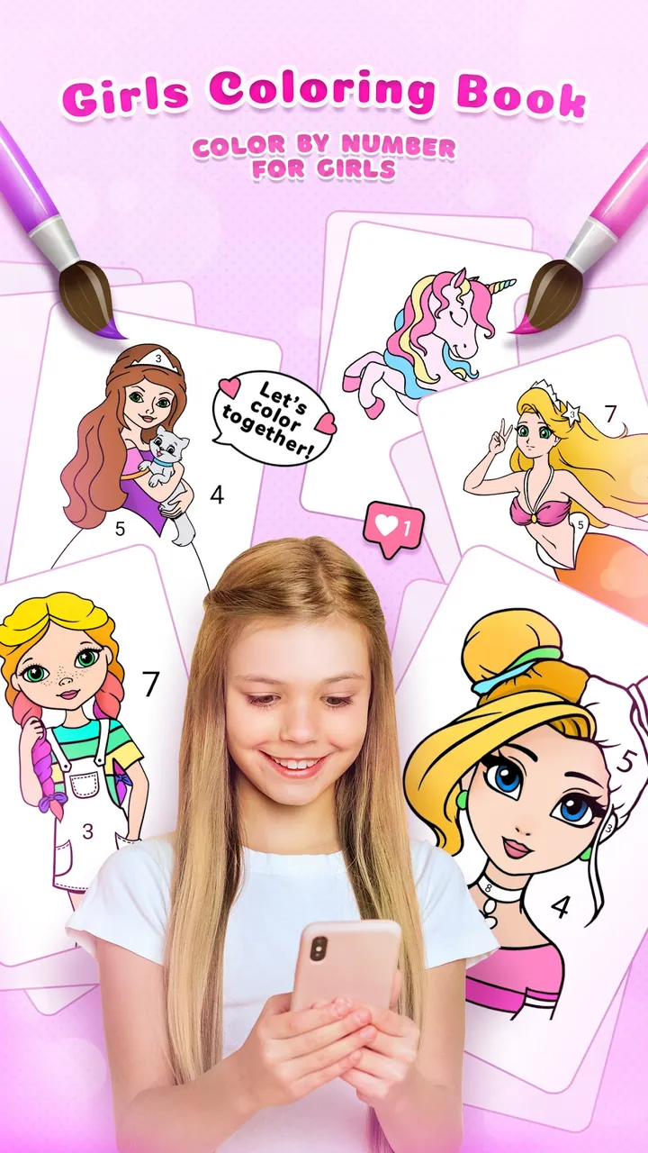 Girls Coloring Book for Girls Screenshot 2