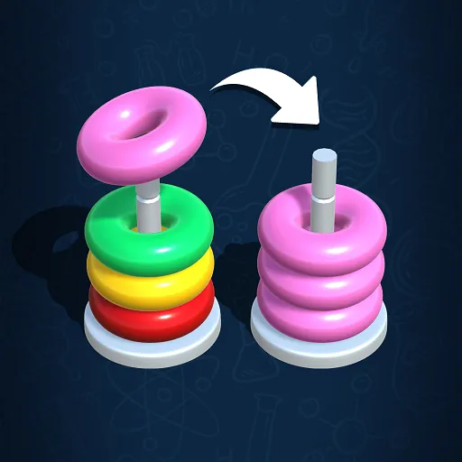 Hoop Sort Puzzle: Color Ring Screenshot 1