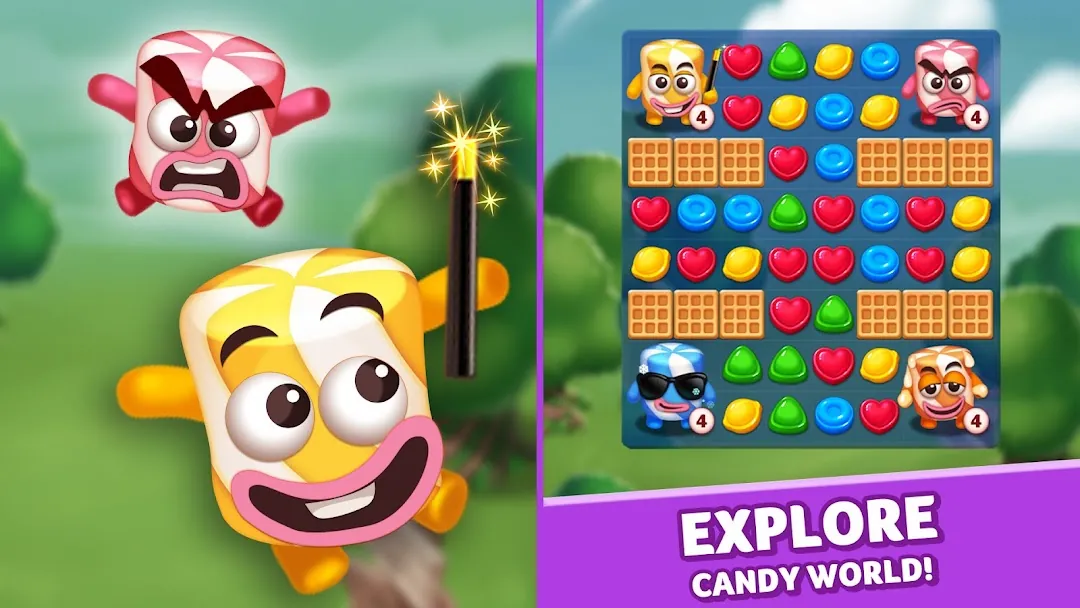 Lollipop & Marshmallow Match3 Screenshot 2