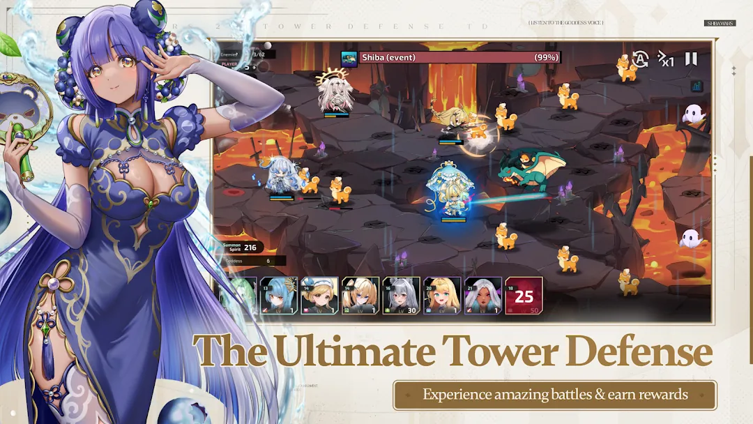 Shiba Wars: Goddess Link TD Screenshot 2