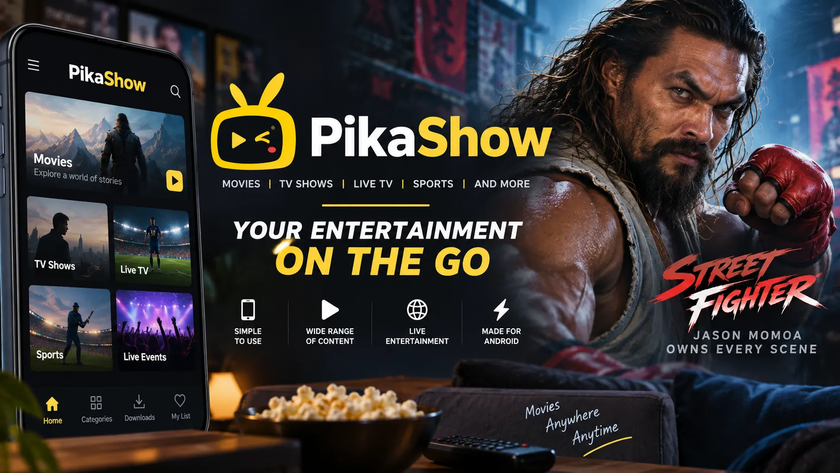 Pikashow APK | Jason Momoa Owns Every Scene in Street Fighter icon