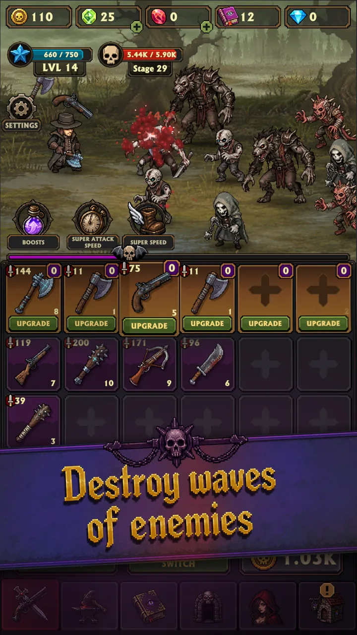 Idle Vampire Hunter: Merge RPG Screenshot 3