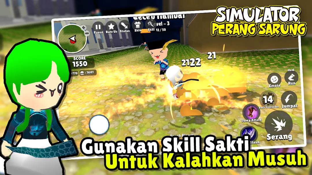 Simulator Perang Sarung 3D Screenshot 2