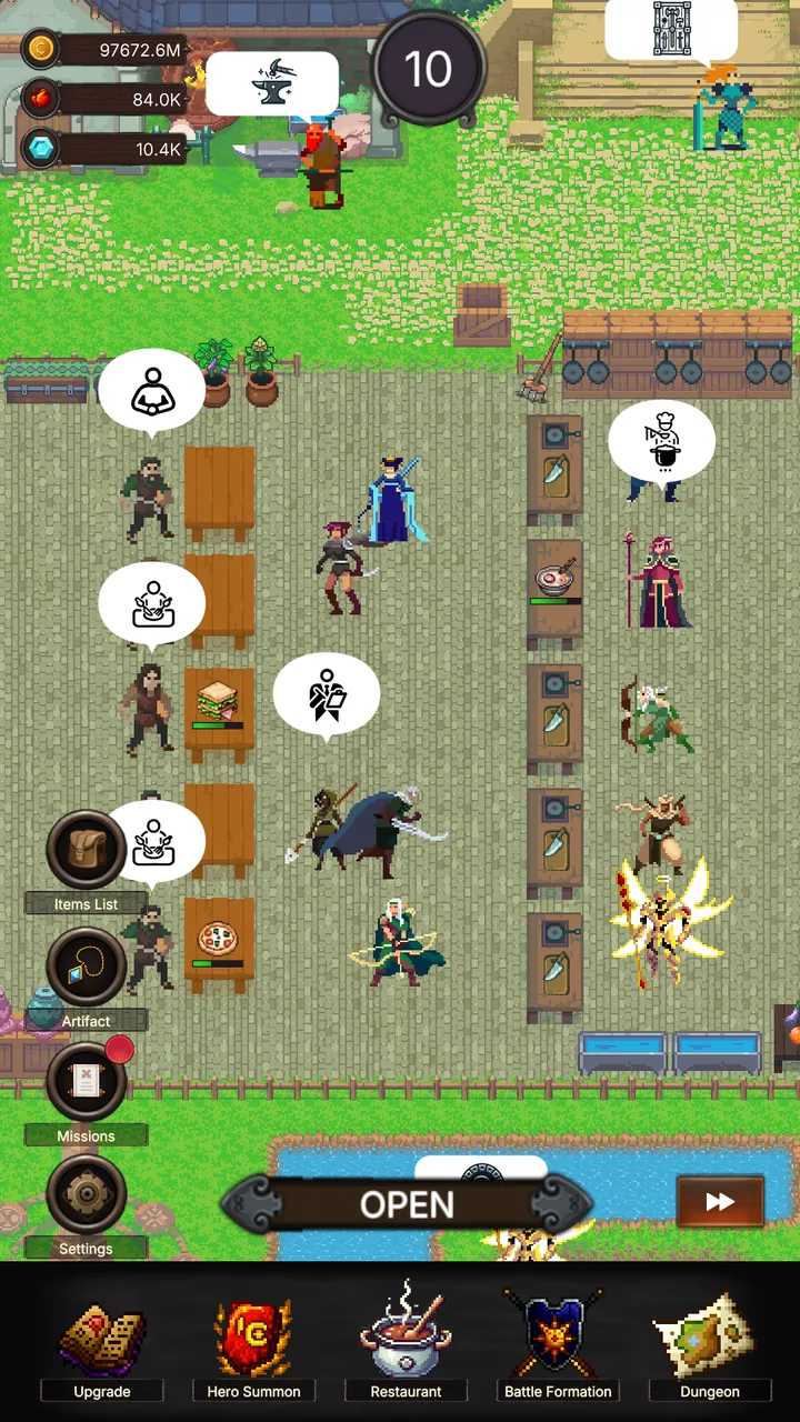 Wallside Restaurant: Idle RPG Screenshot 4